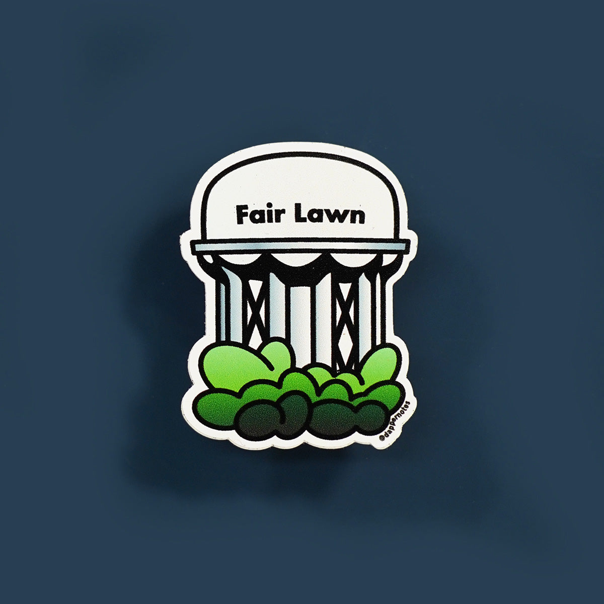 Fair Lawn, NJ Water Tower Sticker Pack Dapper Notes