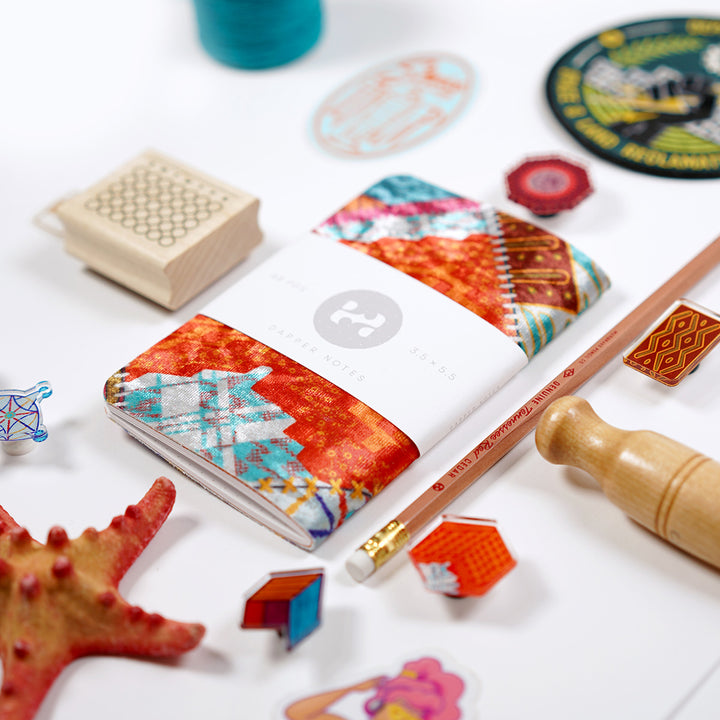 live colorfully pocket notebook displayed with calendar stamp and Tennessee Red cedar Musgrave pencil