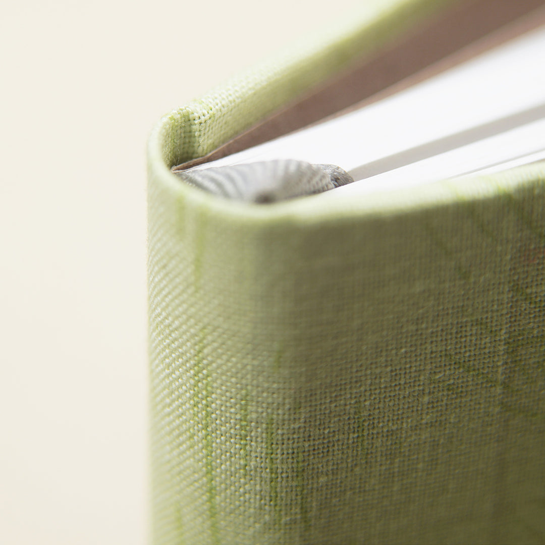 bookmark on handmade hardcover book