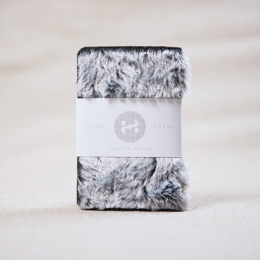 fuzzy rabbit fur journal dapper notes