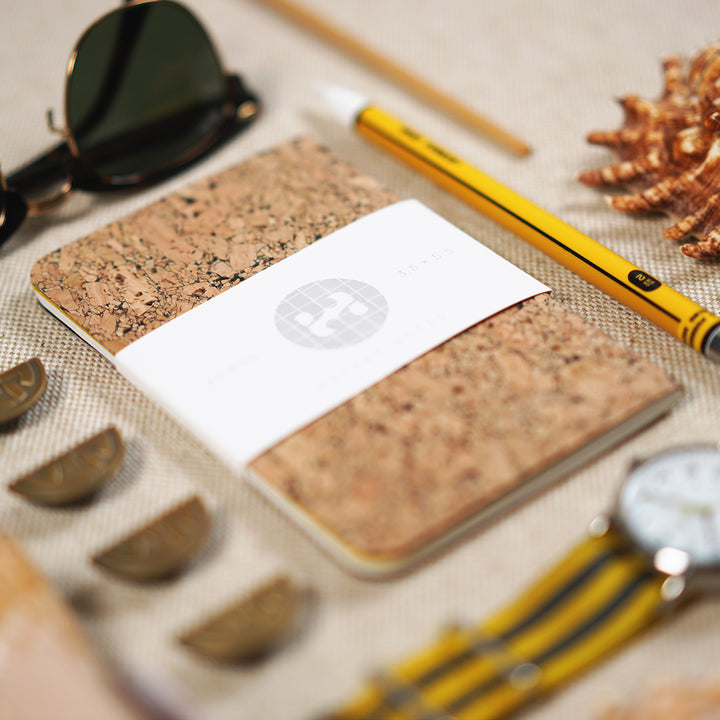 cork covered sketchbook