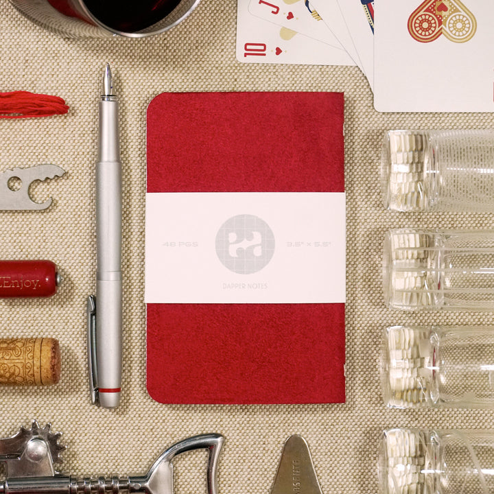 Syrah Syrah red velvet pocket notebook dkng