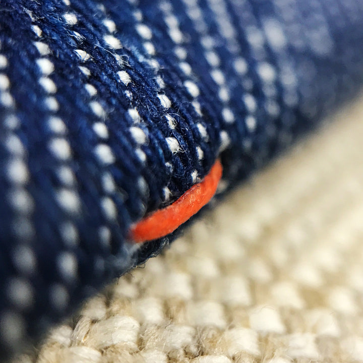 Denim dapper notes stitched