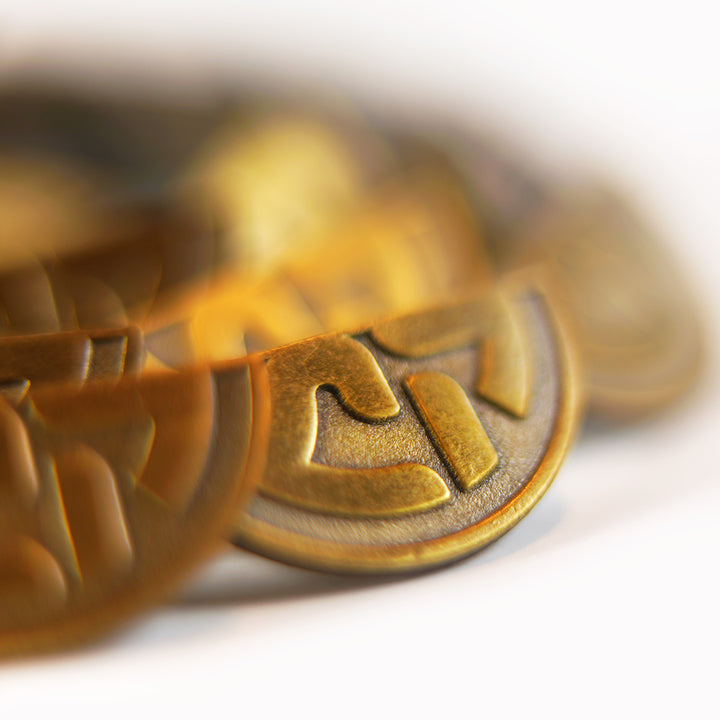 antique bronze pin texture closeup