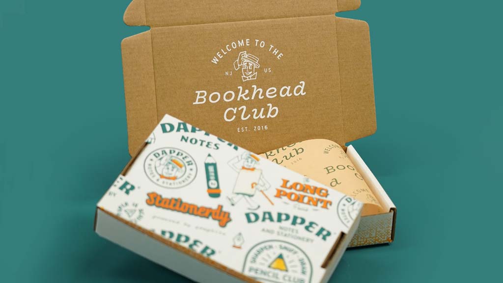 New Screen Printed Packaging for Bookhead Club Welcome Kits