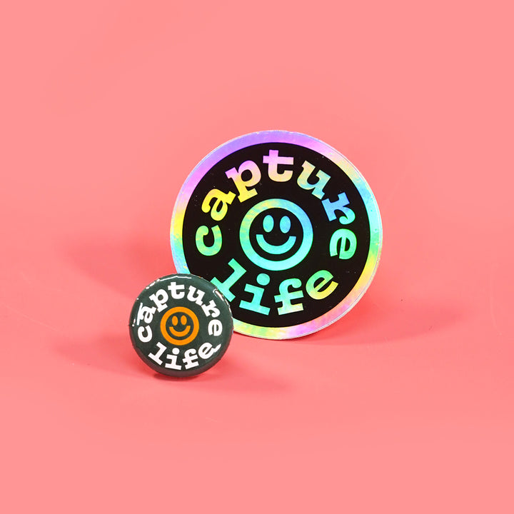 Capture Life Button & Sticker Pack