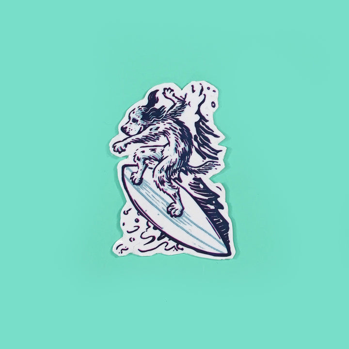 Surfing Dog Waterless Temporary Tattoo