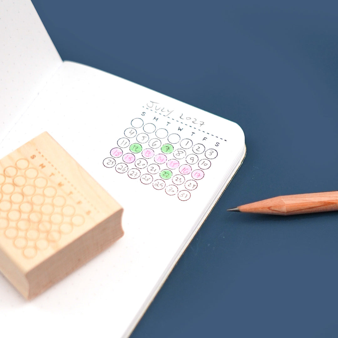 Monthly Calendar Stamp for Journaling and Scheduling – Dapper Notes