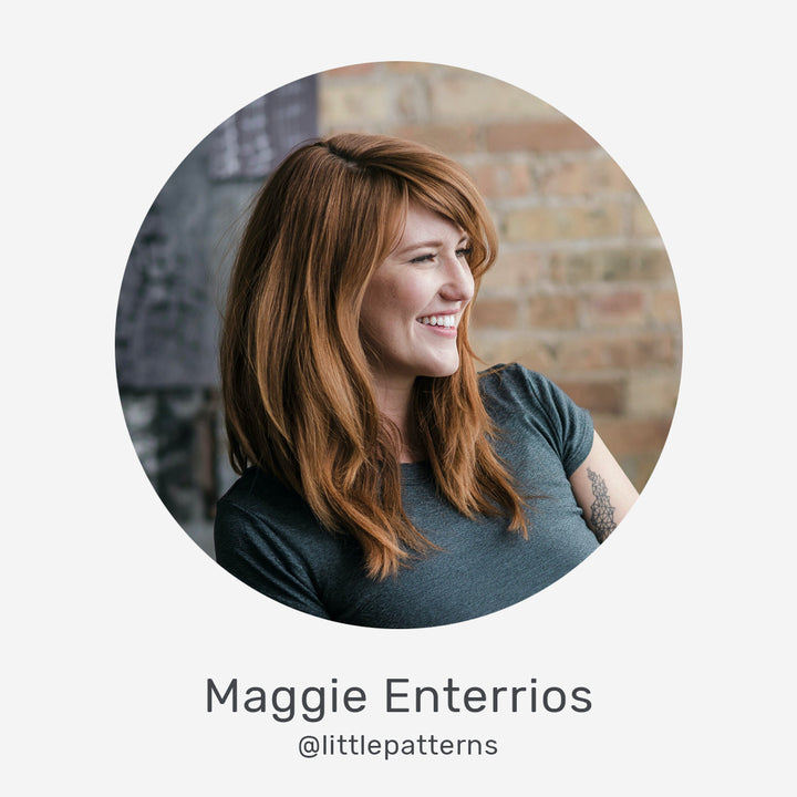 Headshot of illustrator Maggie Enterrios, also known as @littlepatterns