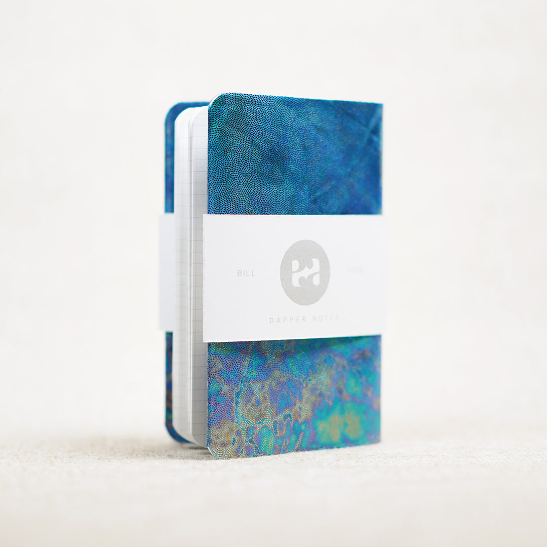 blue oil slick pocket notebook cover