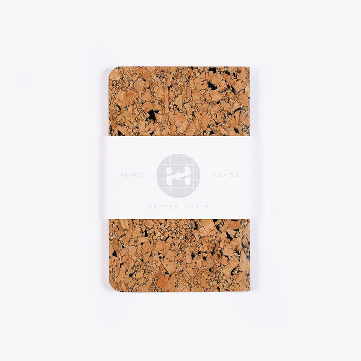 cork cover pocket notebook with belly band