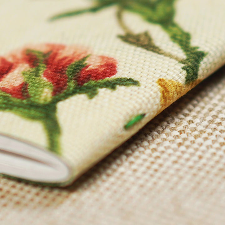 thread closeup of hand sewn pocket notebook