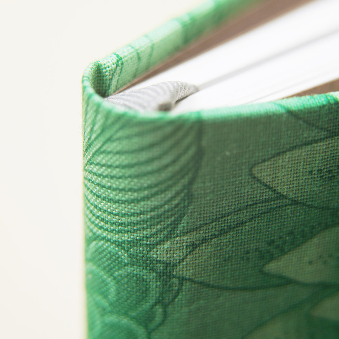 closeup of @littlepatterns foliage fabric design