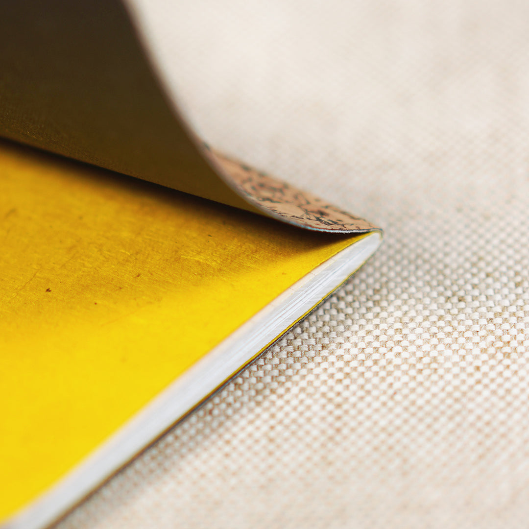 yellow chiffon paper notebook