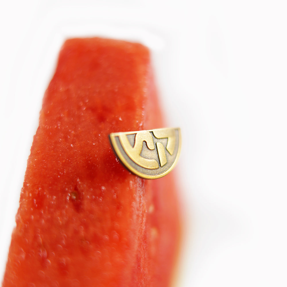 watermelon pin in a watermelon